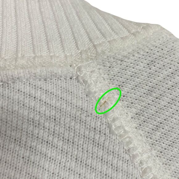 AG Adriano Goldschmied Womens S White Crop Sweatshirt Short Sleeve Boxy Raw Hem - Picture 9 of 13